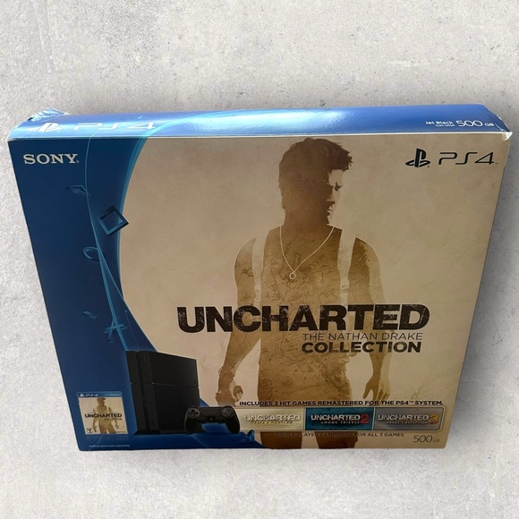 Sony PlayStation 4 with Box! Includes THREE Dual Shock Controllers Black & Red - Picture 5 of 11